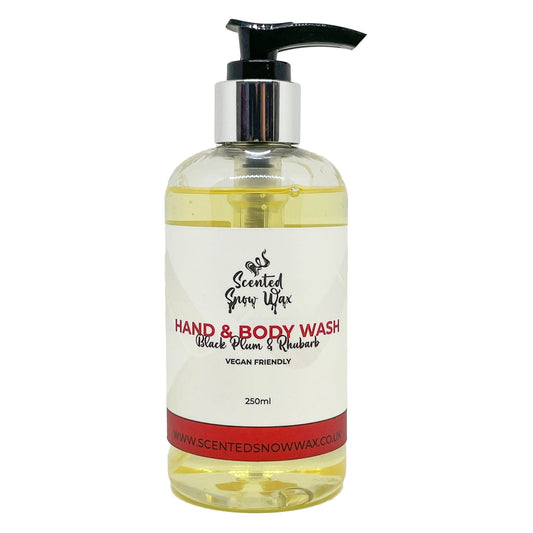 ScentedSnowWax 250ml Bottle Black Plum & Rhubarb Hand & Body Wash